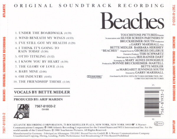 Bette Midler – Beaches - Original Soundtrack Recording