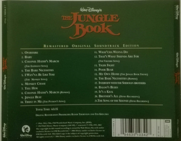 Various – Walt Disney's The Jungle Book (Original Soundtrack)