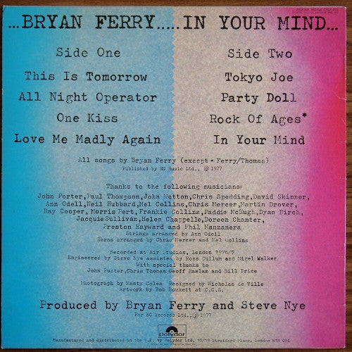 Bryan Ferry – In Your Mind