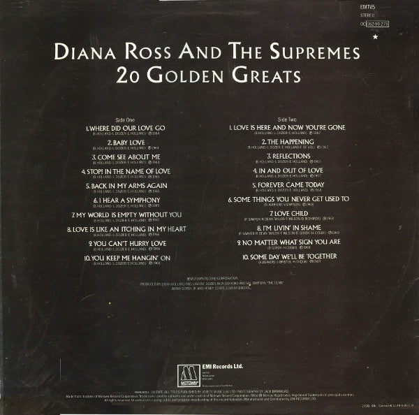 Diana Ross & The Supremes* – 20 Golden Greats