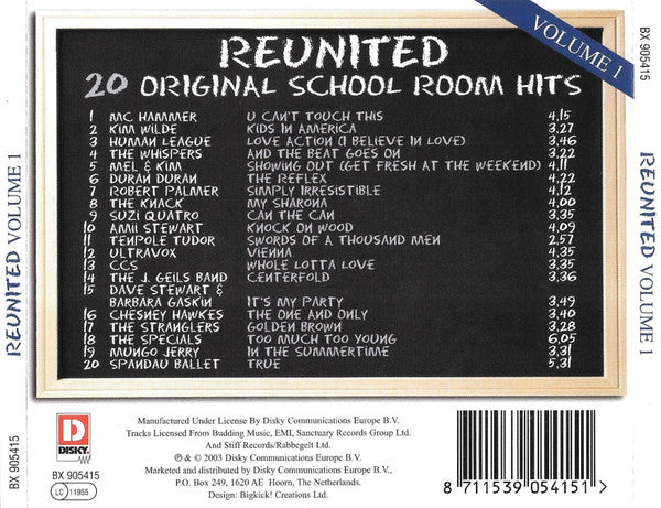 Various – Reunited - 20 Original School Room Hits Volume