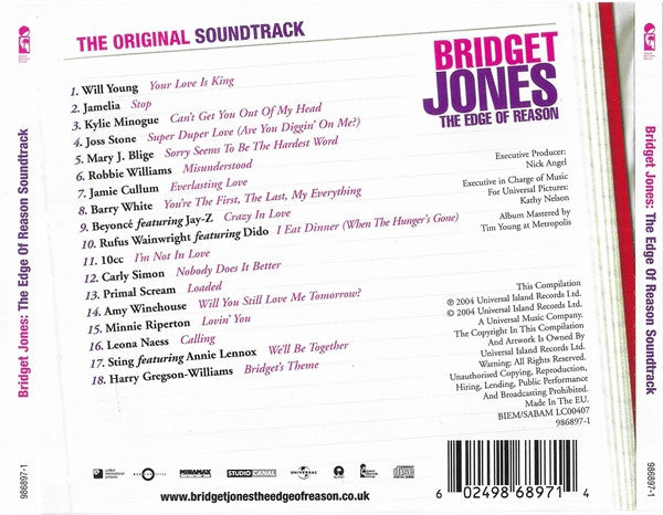 Various – Bridget Jones: The Edge Of Reason The Original Soundtrack