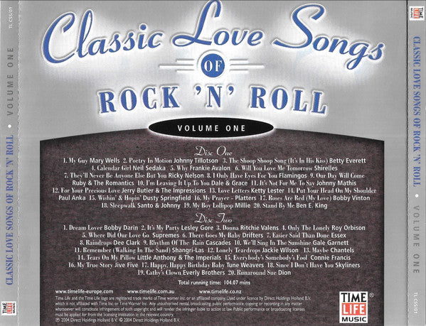 Various – Classic Love Songs Of Rock 'n' Roll - Volume One